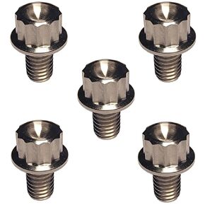 M6 x 1.0 Titanium Flange Bolts – 12 Point Head, Multiple Lengths & Colors, Lightweight Corrosion-Resistant Fasteners, 5 Pack (Burnt Blue, 26mm) in Saudi Arabia