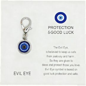 Evil Eye Protection Good Luck Keyring with Lobster Claw Clasps for Bracelet Necklace Keychain DIY Jewelry Making in Saudi Arabia