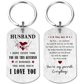 Viayen Valentines Day Gifts for Him Husband, Gifts for Husband Who has Everything Birthday Father's Day Anniversary Easter Keychain in Saudi Arabia