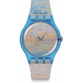 Swatch New Gent Unisex Casual Watch Bio-sourced Blue Quartz Water Resistant Monet's Palazzo DUCALE in Saudi Arabia