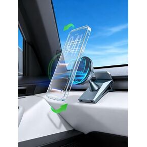 حامل هاتف Cybertruck، حامل هاتف مغناطيسي لـ Tesla Cybertruck (موديلات 2024 وما بعده) - حامل لوحة أجهزة القياس المتوافق مع Mag-Safe قابل للتعديل 360 درجة لملحقات Tesla Cyber ​​Truck in Kuwait