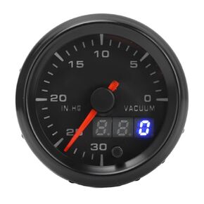 52mm Vacuum Gauge, Digital Display Pointer 0 to 30 in.HG Automotive Vacuum Meter with ABS Material for All DC12V Vehicles in Kuwait