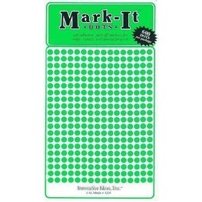 Green Map Dot Stickers - 1/8" Diameter, 600 Dots in Saudi Arabia