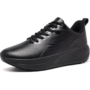 أحذية عمل مضادة للانزلاق للنساء مقاومة للماء لطهاة المطبخ ومقاومة للانزلاق وخفيفة الوزن من الجلد لمطعم خدمة الطعام والتمريض واقفة طوال اليوم in Kuwait