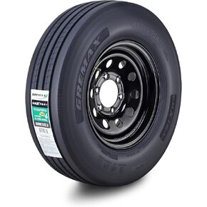 مجموعة عجلات إطارات المقطورة الفولاذية بالكامل ST235/80R16 14-Ply G 129M 8 Lug on 6.5 "PCD Black Mod Rim in Kuwait
