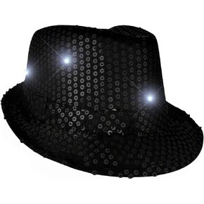 FlashingBlinkyLights الترتر تضيء قبعة فيدورا LED in Saudi Arabia