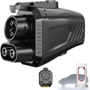 J1772 to Tesla Charger Adapter,for Tesla Model-3/Y/X/S with Safety Certified Charger Connecting Charging Adapter, Max 80A 250V Fast Charging,IP65 Waterproof,Optimal Fit,Easy Setup[Only for Tesla Car] in Saudi Arabia
