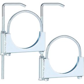 2 قطعة مشبك عادم عالمي مع شماعة، فولاذ عالي التحمل لأنابيب العادم، أنظمة كاتم صوت السيارات والشاحنات (3.5 بوصة) in Kuwait