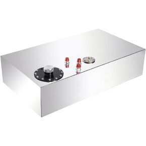 Autoforever 17 Gallon Aluminum Fuel Gas Tank 70L Fuel Cell Polished Racing Street Drift Strip Fuel Tank with Level Sender Silver in Kuwait