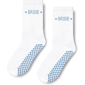 Etercycle Bride Pilates Socks, Bridal Shower Gifts Yoga Grip Sock for Women, Soft Cotton Non Slip Sock Wedding Bachelorette in Kuwait