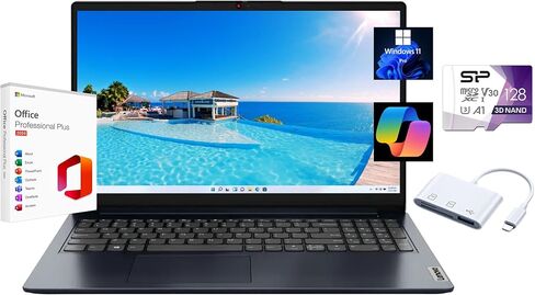 Lenovo أحدث جهاز Chromebook الرائد، شاشة لمس FHD مقاس 14 بوصة، كمبيوتر محمول نحيف وخفيف الوزن، معالج MediaTek Kompanio 520 ثماني النواة، ذاكرة الوصول العشوائي 4 جيجابايت، 64 جيجابايت eMMC، WiFi 6، نظام التشغيل Chrome + HubxcelAccessory، Abyss Blue in Kuwait