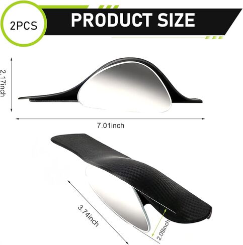2 PCS Blind Spot Mirror with Side Mirror Rain Guard, 2-in-1 Waterproof Rain Shield with Wide Angle Round Mirrors, 360 Degree Rotation Reverse Assist Mirrors, Universal for Most Cars in Saudi Arabia