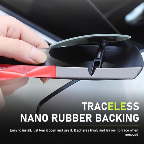2 PCS Blind Spot Mirror with Side Mirror Rain Guard, 2-in-1 Waterproof Rain Shield with Wide Angle Round Mirrors, 360 Degree Rotation Reverse Assist Mirrors, Universal for Most Cars in Saudi Arabia