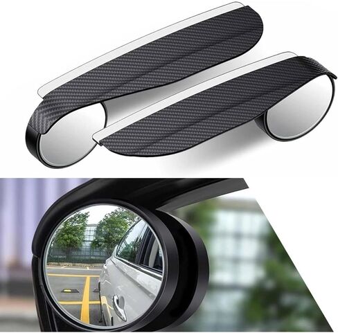 2 Pcs Car Rearview Blind Spot Mirror Rain Eyebrow, Car Rearview Mirror Protection Shield, Universal Automobile Accessories, for Most Cars, Trucks and Vans (Black) in Saudi Arabia