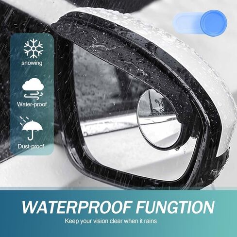 2 Pcs Car Rearview Blind Spot Mirror Rain Eyebrow, Car Rearview Mirror Protection Shield, Universal Automobile Accessories, for Most Cars, Trucks and Vans (Black) in Saudi Arabia