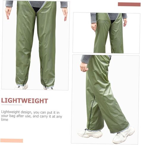 SUPVOX Divided Rain Pants Pocket Lightweight Outdoor Gear for Hiking Waistband for Comfort Breathable Rain Pants for All Seasons Olive Green in Saudi Arabia