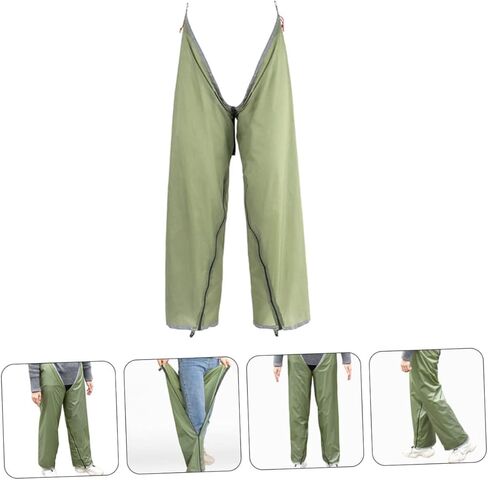 SUPVOX Divided Rain Pants Pocket Lightweight Outdoor Gear for Hiking Waistband for Comfort Breathable Rain Pants for All Seasons Olive Green in Saudi Arabia