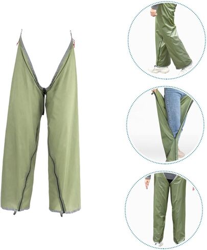 SUPVOX Divided Rain Pants Pocket Lightweight Outdoor Gear for Hiking Waistband for Comfort Breathable Rain Pants for All Seasons Olive Green in Saudi Arabia