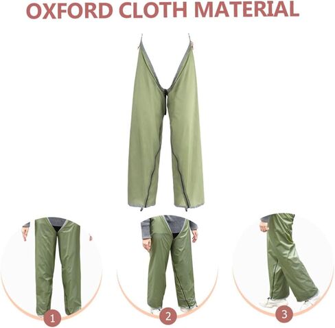 SUPVOX Divided Rain Pants Pocket Lightweight Outdoor Gear for Hiking Waistband for Comfort Breathable Rain Pants for All Seasons Olive Green in Saudi Arabia