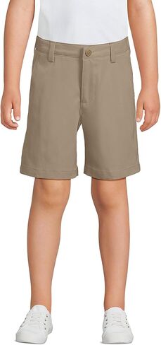 Lands' End Boys Husky Sport Active Performance Chino Shorts 18 Khaki in Saudi Arabia