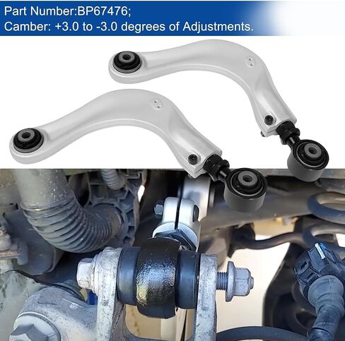 BP67476 2 Pcs Rear Forged Alignment Camber Arms Pair Kit 67476 for Honda Civic 2016-2021/Accord 2018-2022,for Honda CRV 2016-2021,Pair Left & Right Rear Aluminium Alignment Camber Arms in Kuwait