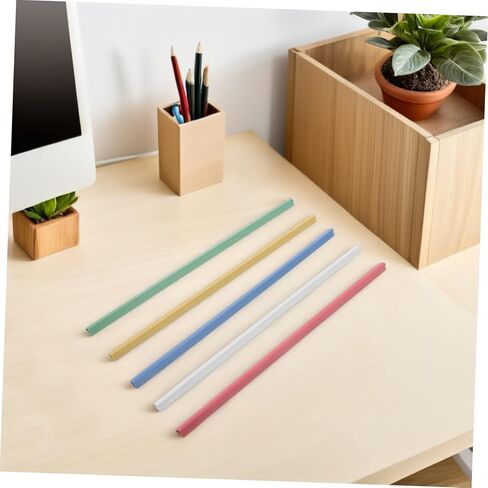 HOMSFOU 25pcs Binding Bars for Letter Documents Effortless Sliding Mechanism Document Clips for School Office and Business Presentations Includes Red Yellow Blue Green White in Saudi Arabia