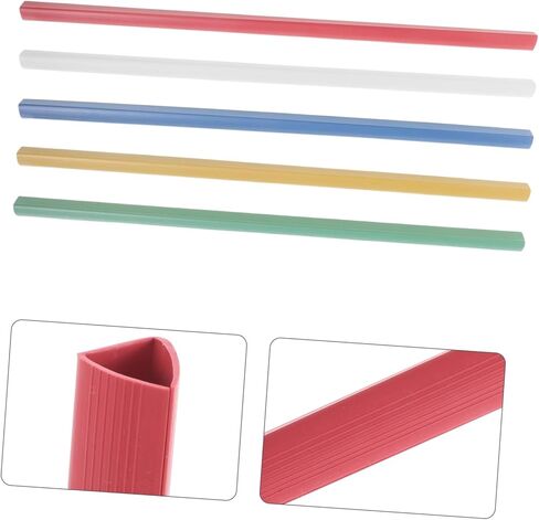 HOMSFOU 25pcs Binding Bars for Letter Documents Effortless Sliding Mechanism Document Clips for School Office and Business Presentations Includes Red Yellow Blue Green White in Saudi Arabia