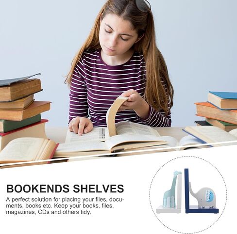 Luxshiny الإبداعية خشبية الكرتون الحيوان الدفتين كتاب يدعم للمنزل مكتب دراسة سدادات الكتاب الزخرفية مع التماثيل الحيوانية لطيف لأرفف الكتب والمجلات الملفات المنظم in Kuwait