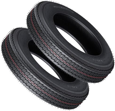 مجموعة إطارات مقطورة 5.30-12 مكونة من قطعتين، نطاق تحميل 6PR C، مداس عميق 6 مم، استبدال نصف قطري 12 بوصة، متين للمرافق والقوارب والتخييم ومقطورات البضائع in Kuwait