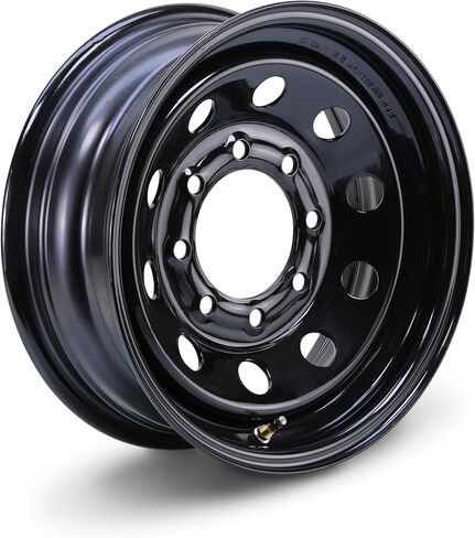 LIBRA 16 x 6 Heavy Duty Trailer Wheel 8 Lug on 6.5" Bolt Pattern Black Mod 4400lbs LCC-17061 in Kuwait