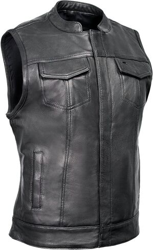 MILWAUKEE MOTORCYCLE CLOTHING CO. سترة راكبي الدراجات النارية من الجلد الفاخر للسيدات - مقاس كبير in Kuwait