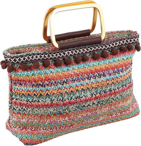 Fashionable Large Capacity Straw Woven Bag for Beach Travel Daily Use Multipurpose Handbag with Stylish Design Durable Material present for Friends Family in Saudi Arabia