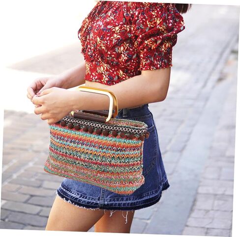 Fashionable Large Capacity Straw Woven Bag for Beach Travel Daily Use Multipurpose Handbag with Stylish Design Durable Material present for Friends Family in Saudi Arabia