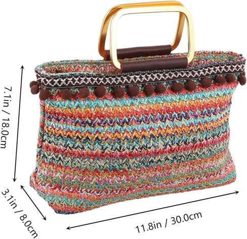 Fashionable Large Capacity Straw Woven Bag for Beach Travel Daily Use Multipurpose Handbag with Stylish Design Durable Material present for Friends Family in Saudi Arabia
