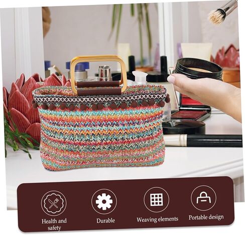 Fashionable Large Capacity Straw Woven Bag for Beach Travel Daily Use Multipurpose Handbag with Stylish Design Durable Material present for Friends Family in Saudi Arabia