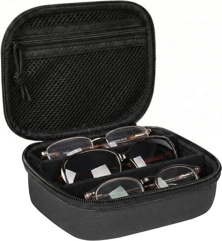 WOMACO Travel Sunglass Organizer, Hard Shell Sunglasses Case, Portable Multiple Glasses Storage Case for Women Men in Saudi Arabia