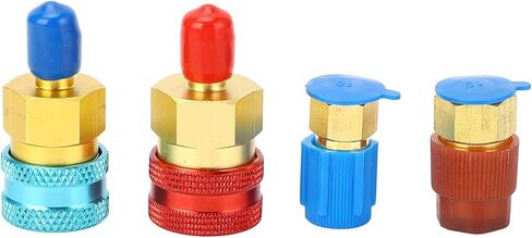 R1234yf Quick Couplers Kit Brass Adapter for Car Conditioner AC Charging, R1234YF to R134A Conversion - Durable High Strength Brass, Easy Installation, Versatile in Kuwait