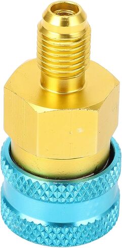 R1234yf Quick Couplers Kit Brass Adapter for Car Conditioner AC Charging, R1234YF to R134A Conversion - Durable High Strength Brass, Easy Installation, Versatile in Kuwait