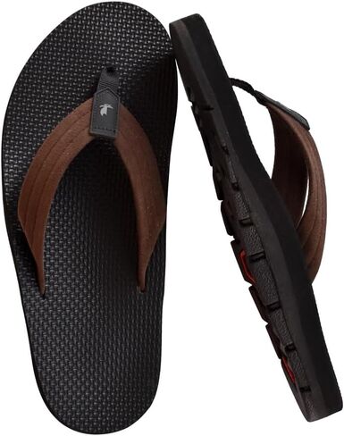 Island Slipper MAUKA Men's Ultrasuede Rubber Sandal (11, BLACK) in Kuwait