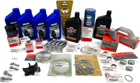 YAMAHA 2006-2013 F115 4-Stroke Outboard 100 Hour Maintenance Kit with Water Pump Rebuild Repair Kit, Thermostat, Fuel Filters, Spark Plugs, Trim Tab, Anodes, Lower Unit Gear Lube, Gaskets in Saudi Arabia