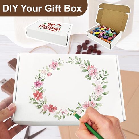 50 عبوة من صناديق الشحن مقاس 9 × 6 × 2 بوصة، صندوق بريد من الورق المقوى المموج، صناديق بريد صغيرة بيضاء للهدايا، صناديق تغليف لهدايا الأعمال والنقل والتخزين in Kuwait