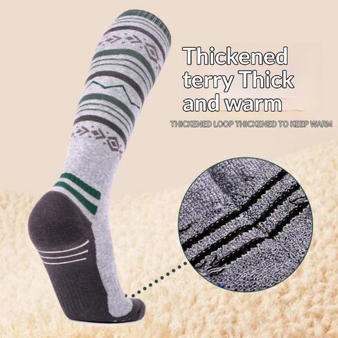Merino Wool Socks for Men Ski Socks Cold Weather Knee-high Thermal Warm for Snowboarding,Snow, Hunting(Random styles) in Saudi Arabia