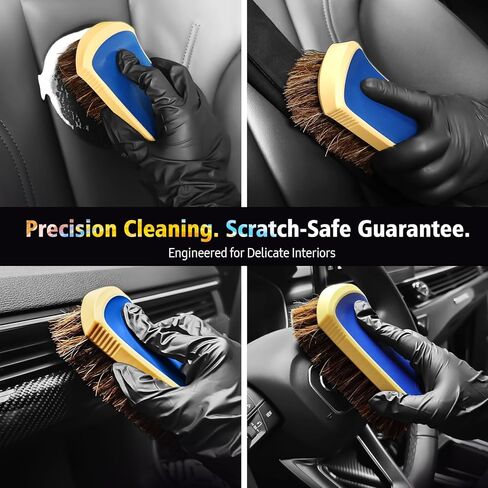 فرشاة تنظيف جلدية، فرشاة تنظيف السيارة بشعيرات طويلة من شعر الحصان للمقعد الجلدي الداخلي للسيارة والأثاث المنزلي in Kuwait