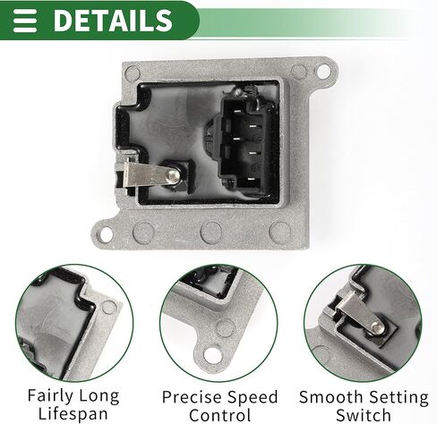 Motoforti HVAC منفاخ المحرك المقاوم سخان منفاخ المقاوم لمرسيدس بنز C230 2002-2007 معدن ABS رقم A2208209210 رمادي in Kuwait