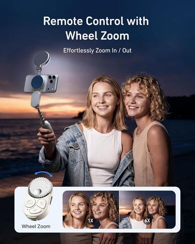 TELESIN حامل ثلاثي عصا سيلفي مغناطيسي مع جهاز تحكم عن بعد بلوتوث، حامل ثلاثي للهاتف قابل للتمديد 27 بوصة لـ Magsafe لسلسلة iPhone 15 14 13 12 Pro Max، جميع هواتف Android ذات الوظائف المغناطيسية in Kuwait