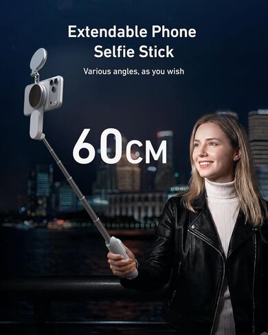 TELESIN حامل ثلاثي عصا سيلفي مغناطيسي مع جهاز تحكم عن بعد بلوتوث، حامل ثلاثي للهاتف قابل للتمديد 27 بوصة لـ Magsafe لسلسلة iPhone 15 14 13 12 Pro Max، جميع هواتف Android ذات الوظائف المغناطيسية in Kuwait