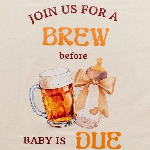 Join Us for A Brew Before Baby is Due Wall Decal - Baby Shower Party Decor,Brewing Gender Reveal Party Supplies,Beer Sign Balloon Arch Backdrop in Saudi Arabia