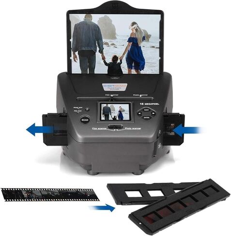 Digital Film & Photo Scanner – Converts 35mm/135 Slides, Negatives,NameCard & 3.5x5/4x6/5x7 Photos to 22MP JPEG – Slide & Negative Converter with 2.4" LCD & 4GB SD Card in Kuwait