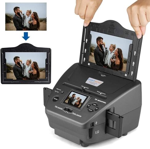 Digital Film & Photo Scanner – Converts 35mm/135 Slides, Negatives,NameCard & 3.5x5/4x6/5x7 Photos to 22MP JPEG – Slide & Negative Converter with 2.4" LCD & 4GB SD Card in Kuwait