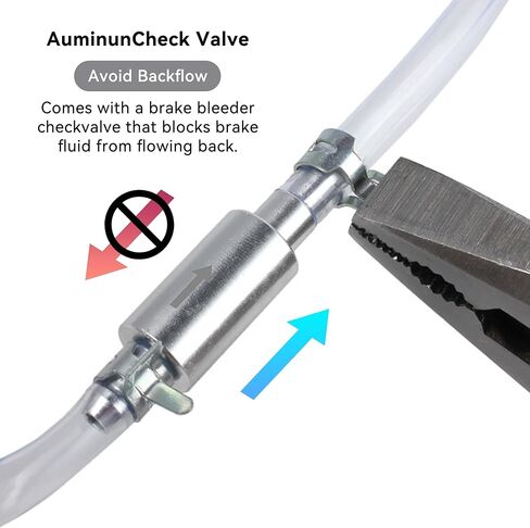 Brake Bleeder Hose,Practical Brake Bleed Hose Kit with One Way Check Valve & Clamp for Bleeding Repair,Universal Motorcycle and car Accessories Brake System Bleeding Tools (Bleeder Hose) in Saudi Arabia